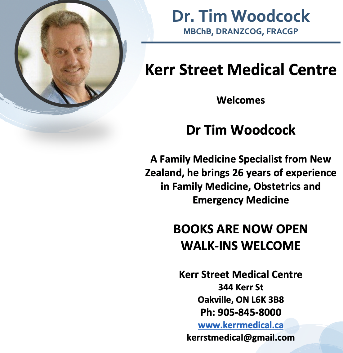 Kerr Street Medical Centre Welcomes New Family Medicine Doctor